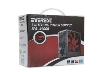 Everest EPS-4900B Peak-350W 3*Sata 6+4 PIN 12CM FANLI Power Supply - 1